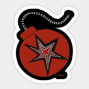 Red Bomb Sticker